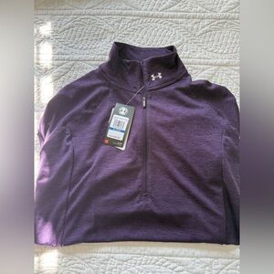 New With Tags Under Armour Heathered Purple Zip Pullover